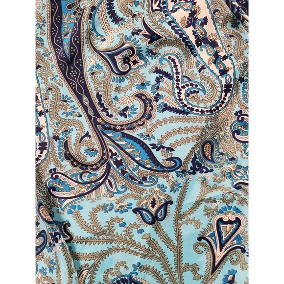 Chelsea and Theodore Maxi Skirt Women's Size XS Blue Paisley Hippie Boho Tassled - Picture 9 of 10